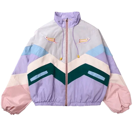 Spring Autumn Japan Style Baseball Sport Jacket Windbreaker Tennis Rain Jacket Pastel Colors Patches Lines Hood Rain Coat
Spring Autumn Japan Style Baseball Sport Jacket Windbreaker Tennis Rain Jacket Pastel Colors Patches Lines Hood Rain Coat