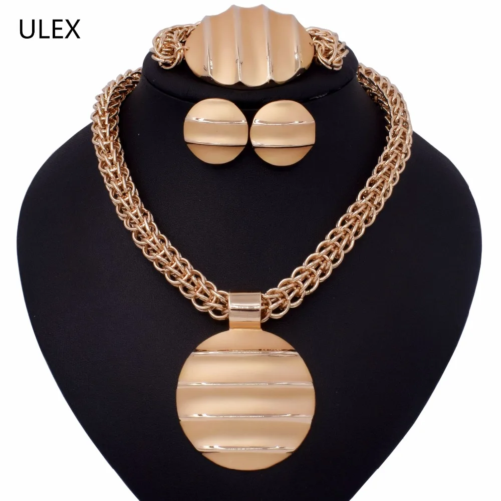 ULEX Dubai gold color jewelry sets Nigerian wedding woman accessories jewelry set fashion African Beads jewelry set Wholesale
ULEX Dubai gold color jewelry sets Nigerian wedding woman accessories jewelry set fashion African Beads jewelry set Wholesale