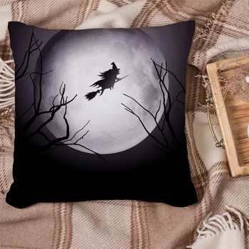 Halloween Black Moon Night Cushion Cover Cartoon Witch Print Throw Pillows Cover Living Room Sofa Seat funda cojin Home textile
Halloween Black Moon Night Cushion Cover Cartoon Witch Print Throw Pillows Cover Living Room Sofa Seat funda cojin Home textile