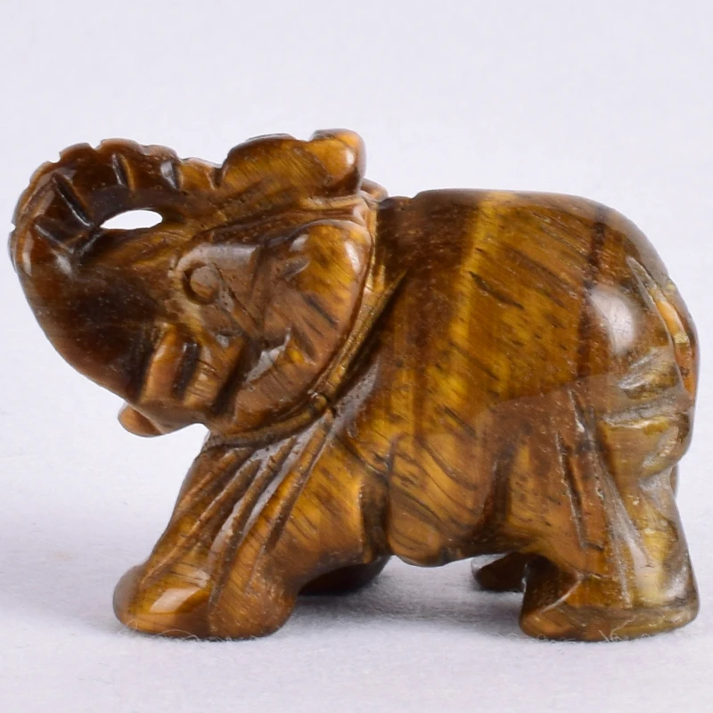 Tiger Eye Hand Craft Stone Elephant Figurines Carved Mini Animal Natural Stone Statue Chakra Healing Crystal Quartz Feng Shui
Tiger Eye Hand Craft Stone Elephant Figurines Carved Mini Animal Natural Stone Statue Chakra Healing Crystal Quartz Feng Shui