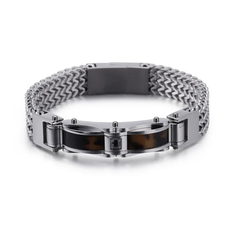 

European and American exquisite jewelry keel braid bracelet stainless steel men's bracelet