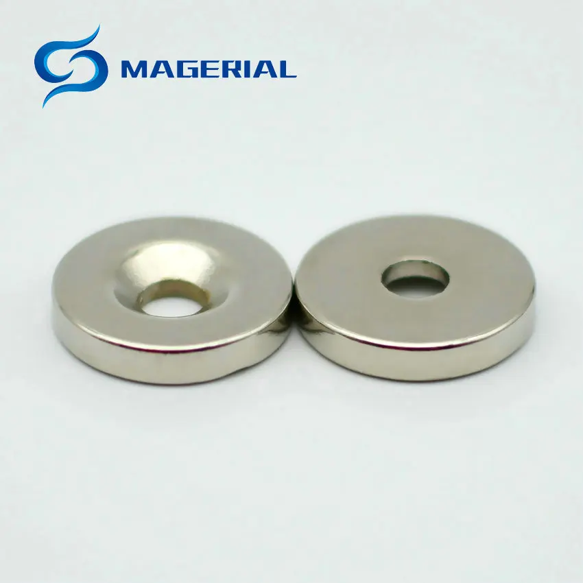 10pcs D20*4MM Screw Hole 5MM Strong Neodymium Permanent Magnet NdFeB Counterbore with Screws|Магнитные материалы| |