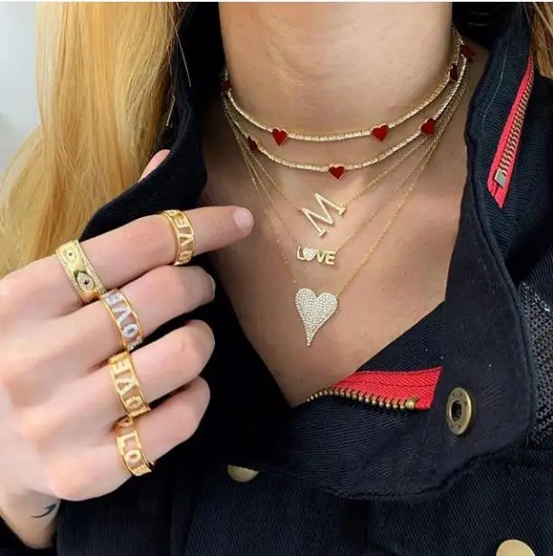 2019 Mother's Day gift gold color rainbow cz bangle necklace set for women colorful red black white heart trendy lady jewelry
2019 Mother's Day gift gold color rainbow cz bangle necklace set for women colorful red black white heart trendy lady jewelry