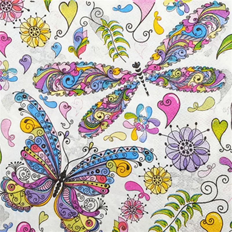 20 Decoupage Napkin paper wedding birthday party tissue Butterfly dragonfly flower elegant serviettes lunch dinner decor crafts
20 Decoupage Napkin paper wedding birthday party tissue Butterfly dragonfly flower elegant serviettes lunch dinner decor crafts