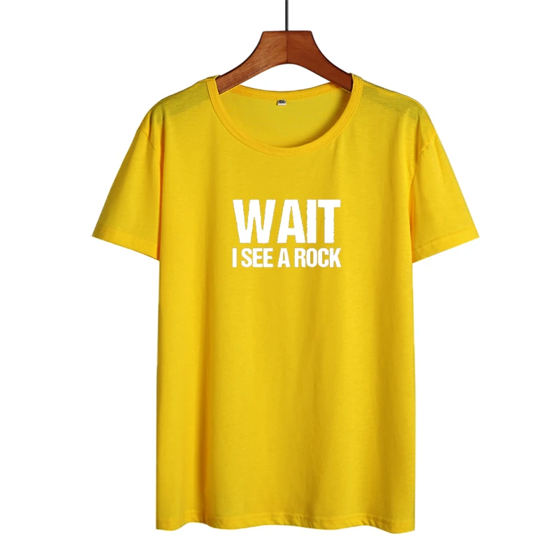 Wait I See A Rock Funny Geology Saying T Shirts Women Clothes 2018 Summer New Cotton Short Sleeve Letters Tshirt Black White
Wait I See A Rock Funny Geology Saying T Shirts Women Clothes 2018 Summer New Cotton Short Sleeve Letters Tshirt Black White