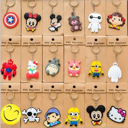 2pcs/set 15 Models Accessories Cartoon Rings Trinket Soft PVC Keychain Minions Marines Holder Key Chains Finder Souvenirs Gift
2pcs/set 15 Models Accessories Cartoon Rings Trinket Soft PVC Keychain Minions Marines Holder Key Chains Finder Souvenirs Gift