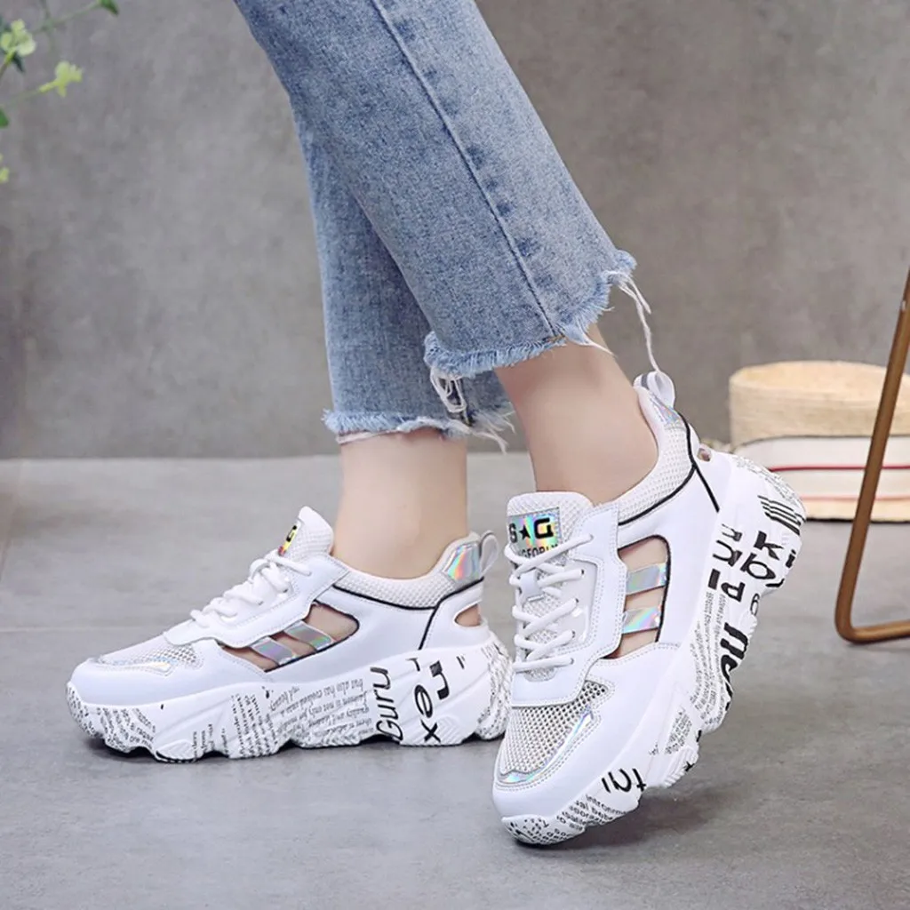 KANCOOLD Women Fashion Lace Up Shoes Athletic Mesh Higher Breathable Basic Sneakers Large Size Elastic Cool Graffiti Shoes
KANCOOLD Women Fashion Lace Up Shoes Athletic Mesh Higher Breathable Basic Sneakers Large Size Elastic Cool Graffiti Shoes