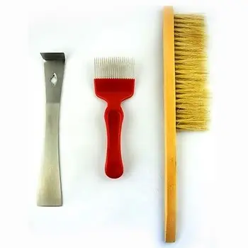 NW Set of Stainless Steel Hive Tool Bee Brush Comb Wax Scratcher Extracting Fork
NW Set of Stainless Steel Hive Tool Bee Brush Comb Wax Scratcher Extracting Fork