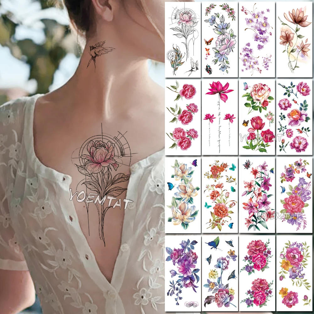 Black Pink L Rose Flower Temporary Tattoo Summer Feather Birds Tattoo Stickers Women Waterproof Tatto Girls Body Arm Art
Black Pink L Rose Flower Temporary Tattoo Summer Feather Birds Tattoo Stickers Women Waterproof Tatto Girls Body Arm Art