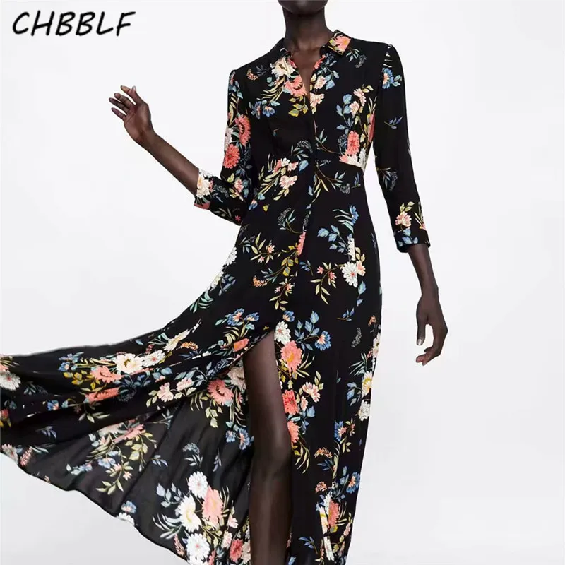 CHBBLF women vintage flower dress long sleeve turn down collar pleated female maxi dresses XSZ18144
CHBBLF women vintage flower dress long sleeve turn down collar pleated female maxi dresses XSZ18144