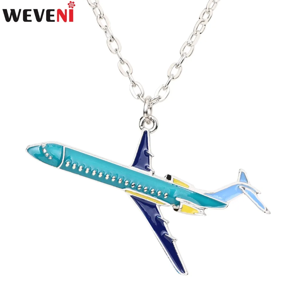 WEVENI Original Statement Plane Model Necklace Pendant Metal Collar Chain Newest Fashion Accessories Enamel Jewelry For Women
WEVENI Original Statement Plane Model Necklace Pendant Metal Collar Chain Newest Fashion Accessories Enamel Jewelry For Women