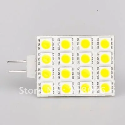 Square Type White / Warm White G4 LED Bulb 16led 5050 SMD Bi-polarity Capable AC/DC10-30V 320-352LM 1pcs/lot
Square Type White / Warm White G4 LED Bulb 16led 5050 SMD Bi-polarity Capable AC/DC10-30V 320-352LM 1pcs/lot