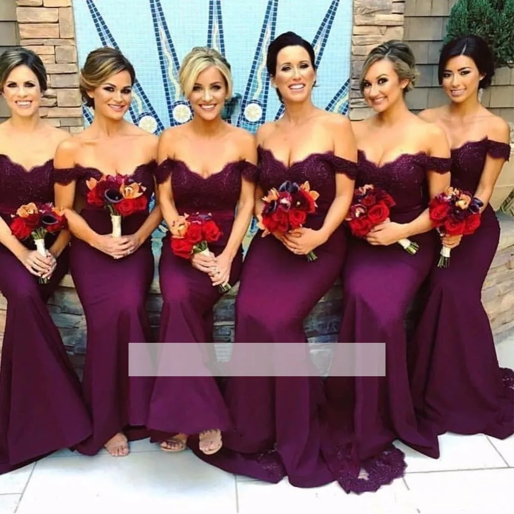 Purple 2019 Cheap Bridesmaid Dresses Under 50 Mermaid V-neck Lace Beaded Long Wedding Party Dresses For Women
Purple 2019 Cheap Bridesmaid Dresses Under 50 Mermaid V-neck Lace Beaded Long Wedding Party Dresses For Women