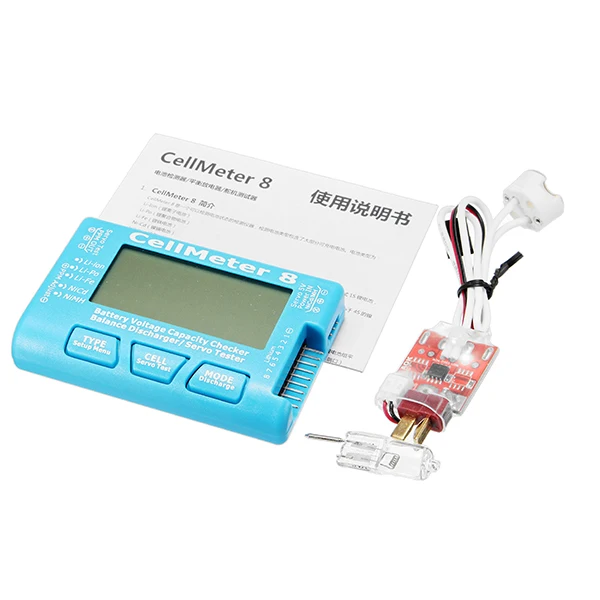 CellMeter 8 8S LCD Display Screen Digital Battery Voltage Capacity Balance Servo Checke r Tester With Discharge Module with Bulb
CellMeter 8 8S LCD Display Screen Digital Battery Voltage Capacity Balance Servo Checke r Tester With Discharge Module with Bulb