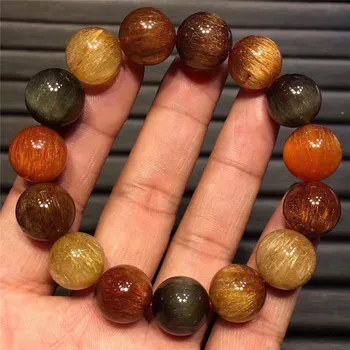 15mm Natural Rutilated Hair Titanium Quartz Bracelet Anniversary Big Round Beads Stretch Crystal Bracelet AAAAA Certificate
15mm Natural Rutilated Hair Titanium Quartz Bracelet Anniversary Big Round Beads Stretch Crystal Bracelet AAAAA Certificate