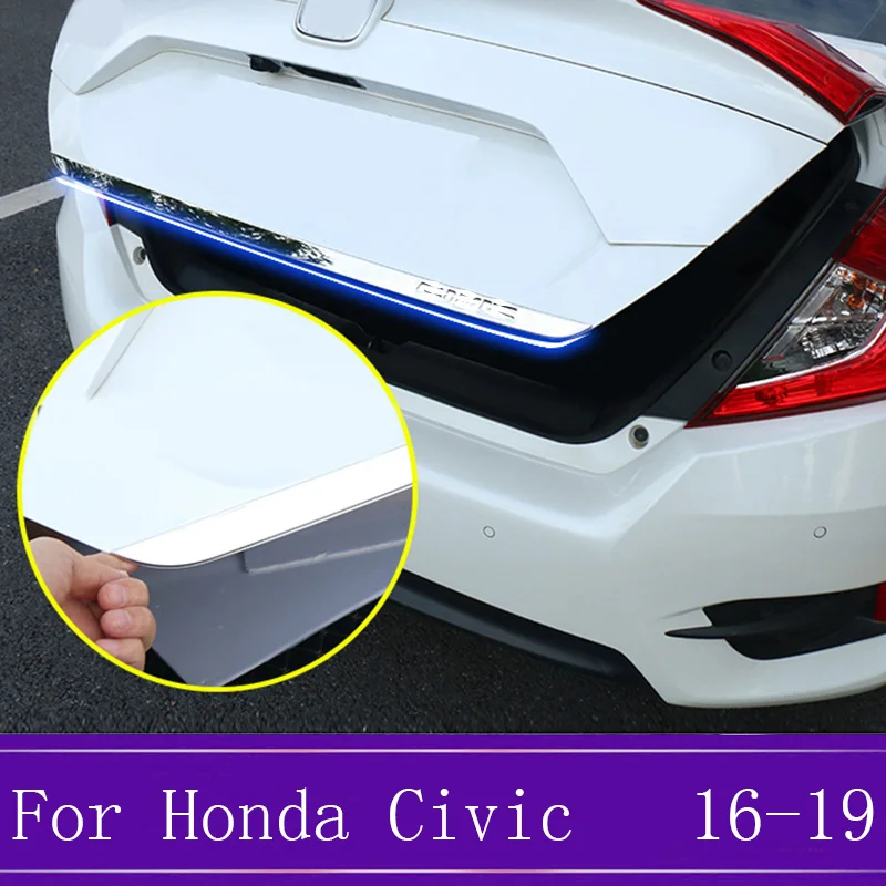 Stainless Steel Rear Trunk Trim lid Cover Tailgate Door Tail Gate Cover Car Styling Fit For Honda Civic 10th 2016 2017 2018 2019
Stainless Steel Rear Trunk Trim lid Cover Tailgate Door Tail Gate Cover Car Styling Fit For Honda Civic 10th 2016 2017 2018 2019