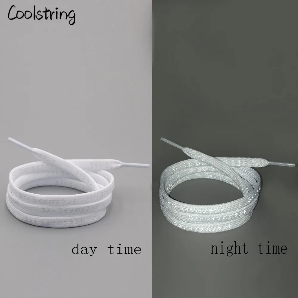 Coolstring Flat Printed Patterned White Black 3M Reflective Letter Japanese Shoelaces Flashy Bootlaces Patterns Dress Shoe Laces
Coolstring Flat Printed Patterned White Black 3M Reflective Letter Japanese Shoelaces Flashy Bootlaces Patterns Dress Shoe Laces