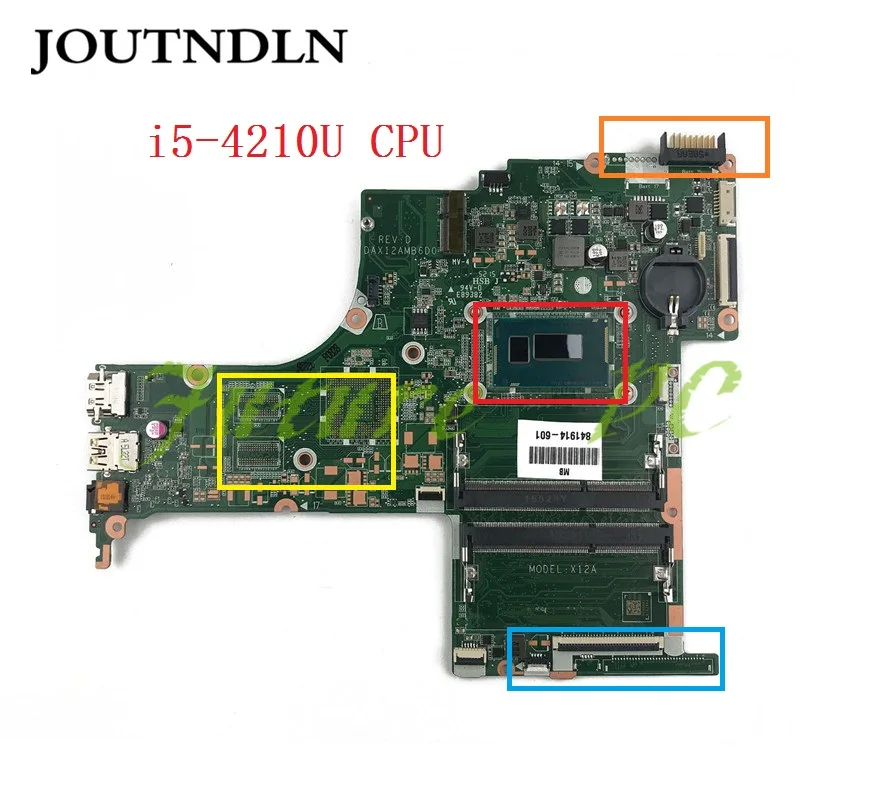 JOUTNDLN FOR HP PAVILION 15-AB Laptop Motherboard 841914-601 DAX12AMB6D0 DDR3 W/ i5-4210U CPU Test work | Компьютеры и офис