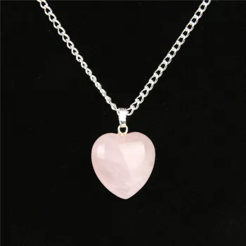 Natural Rose Quartz Heart Necklace Valentine's Day Women Fashion Romantic Jewelry Chakra Reiki Crystal Healing Stone Pendant
Natural Rose Quartz Heart Necklace Valentine's Day Women Fashion Romantic Jewelry Chakra Reiki Crystal Healing Stone Pendant