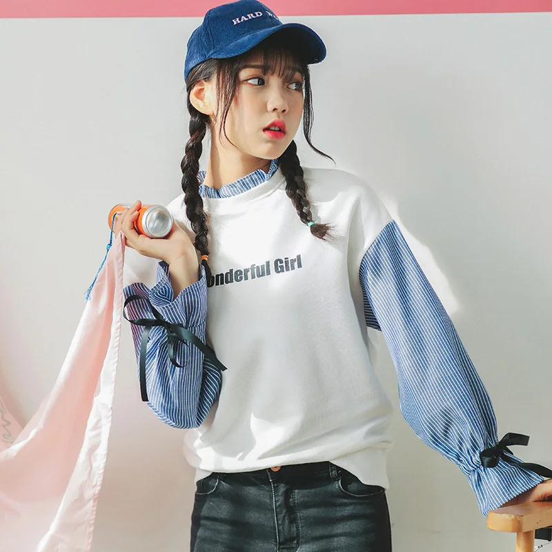 2019 Women's Tunic Japan Harajuku Ulzzang Block Color Loose Sweatshirt Female Korean Kawaii Cute Fleece Sweatshirts For Women
2019 Women's Tunic Japan Harajuku Ulzzang Block Color Loose Sweatshirt Female Korean Kawaii Cute Fleece Sweatshirts For Women