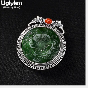 Uglyless Real Solid 925 Sterling Silver Handmade Ethnic Jade Medal Pendants for Women Thai Silver Flower Necklaces NO Chains
Uglyless Real Solid 925 Sterling Silver Handmade Ethnic Jade Medal Pendants for Women Thai Silver Flower Necklaces NO Chains