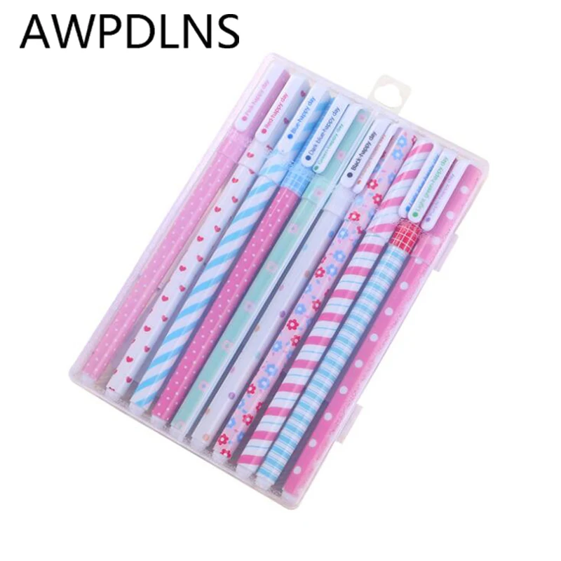 10 Pieces 10 Colors School Office Supplies Gel Pens Student Flowers Ballpoint Pen Writing For Girl Cute Roller Ball Pen 0.38mm
10 Pieces 10 Colors School Office Supplies Gel Pens Student Flowers Ballpoint Pen Writing For Girl Cute Roller Ball Pen 0.38mm