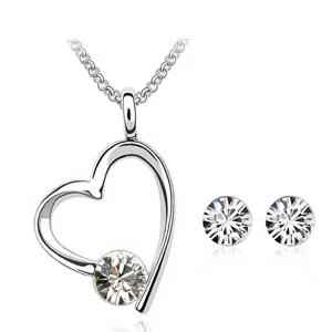 Super Sale 2016 christmas gift! quality classic heart necklace earring jewelry set for women Crystals from Swarovski
Super Sale 2016 christmas gift! quality classic heart necklace earring jewelry set for women Crystals from Swarovski