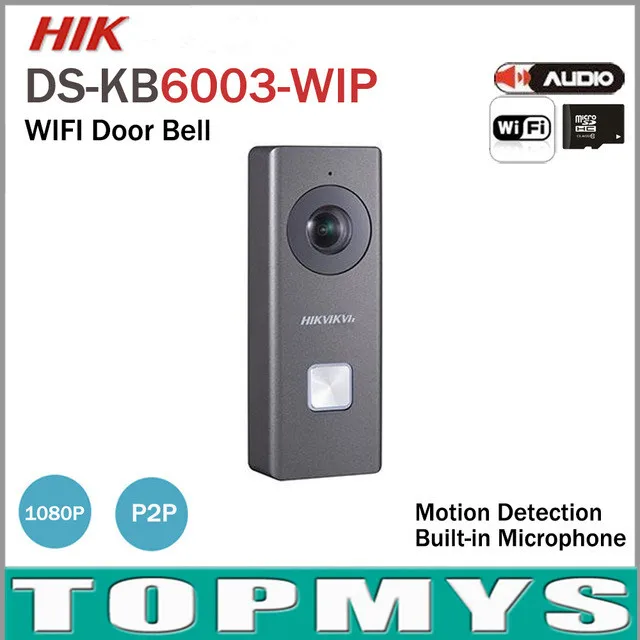 

Hik Wifi Video DoorBell DS-KB6003-WIP With Camera support Motion Detection Two way Audio HIK-Connect Wireless Door Phone