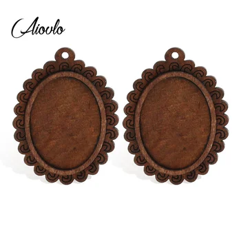 5pcs/lot Retro brown 30*40mm Inner Size Wood Pendant Blank Setting Tray for Glass Cameo Cabochons Diy Jewelry Making Accessories
5pcs/lot Retro brown 30*40mm Inner Size Wood Pendant Blank Setting Tray for Glass Cameo Cabochons Diy Jewelry Making Accessories