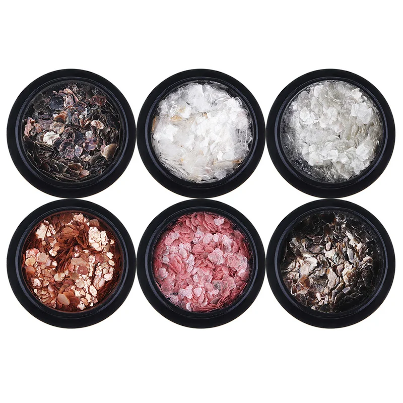 3D Abalone Shell Mica Irregular Nail Art Decorations UV Gel Flake Slider Nails Shimmer Tips Manicure Fashion 6 Shimmer Colors
3D Abalone Shell Mica Irregular Nail Art Decorations UV Gel Flake Slider Nails Shimmer Tips Manicure Fashion 6 Shimmer Colors
