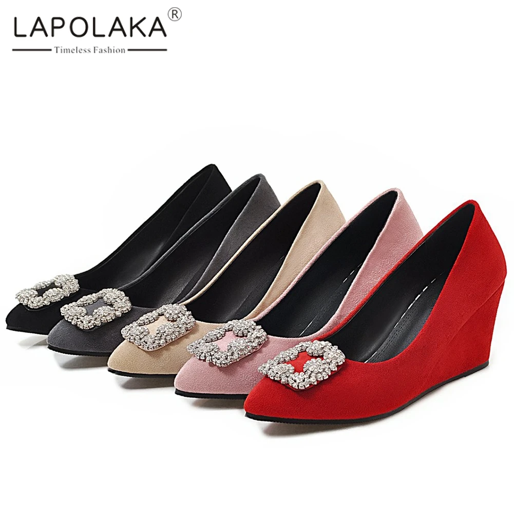 Lapolaka 2019 New Arrivals Large Size 33-43 Wedge Heels Summer Pumps Woman Shoes 5 Colors Party Wedding Pumps Female Shoes Woman
Lapolaka 2019 New Arrivals Large Size 33-43 Wedge Heels Summer Pumps Woman Shoes 5 Colors Party Wedding Pumps Female Shoes Woman