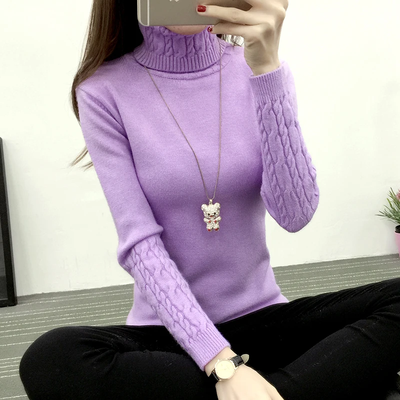 New winter dress Korean Turtleneck Shirt sleeve female twist head thickened slim slim sweater
New winter dress Korean Turtleneck Shirt sleeve female twist head thickened slim slim sweater