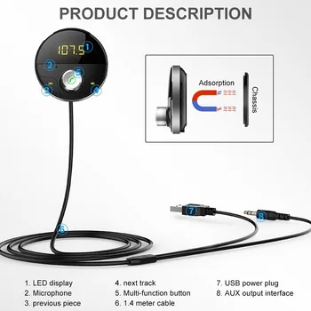 MP3 Car Bluetooth Modulator FM Modulator Center Console Car MP3 Bluetooth Player AUX FM Transmitter Car Wireless Stereo Radio
MP3 Car Bluetooth Modulator FM Modulator Center Console Car MP3 Bluetooth Player AUX FM Transmitter Car Wireless Stereo Radio