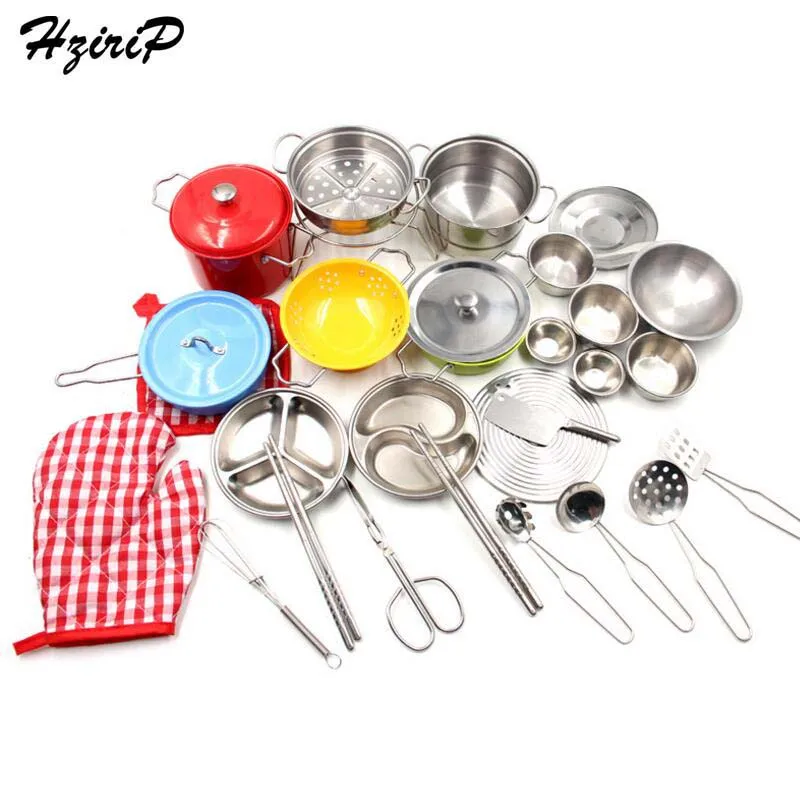 HziriP New Arrivals Stainless Steel Kitchen Cooking Toys Utensils Pots Pans Food Cook Tools Simulation Pretend Play Toy for Gift
HziriP New Arrivals Stainless Steel Kitchen Cooking Toys Utensils Pots Pans Food Cook Tools Simulation Pretend Play Toy for Gift