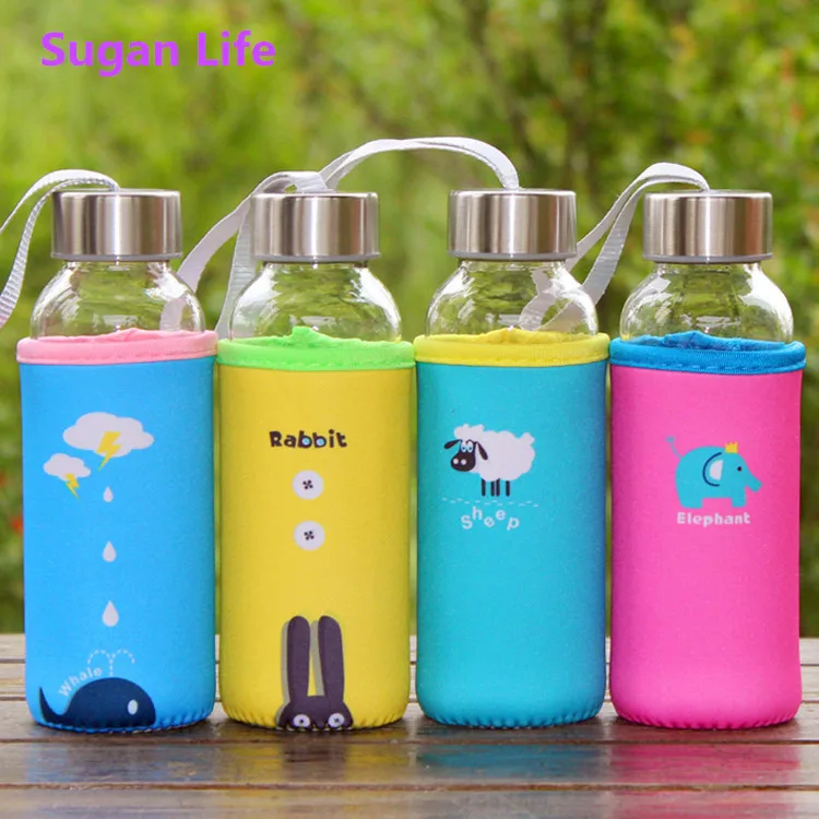 New 300ML Water Bottle Summer Style Portable Glass With Silicone Cover Fashion Drinking Bottle Bicycle Sport Eco-friendly
New 300ML Water Bottle Summer Style Portable Glass With Silicone Cover Fashion Drinking Bottle Bicycle Sport Eco-friendly