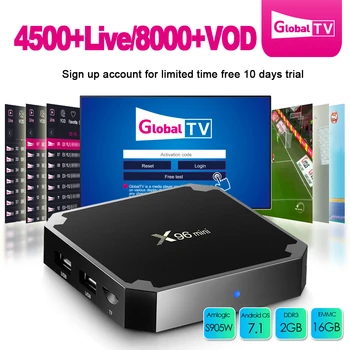X96 mini Android 7.1 Smart TV BOX 2GB 16GB with IPTV Subscription 4500 Live channels French Italian German UK Spanish Dutch
X96 mini Android 7.1 Smart TV BOX 2GB 16GB with IPTV Subscription 4500 Live channels French Italian German UK Spanish Dutch