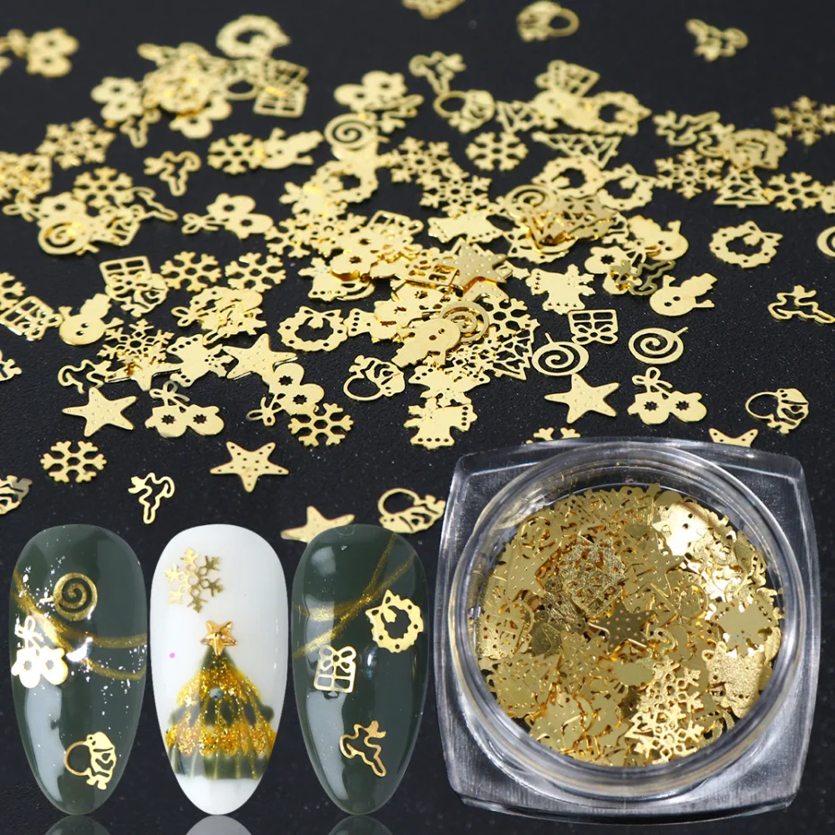 120pcs 3D Metal Flake Nail Accessories Manicure Supplies UV Gel Polish Golden Nail aArt Decorations Jewelry Sticker LA1511
120pcs 3D Metal Flake Nail Accessories Manicure Supplies UV Gel Polish Golden Nail aArt Decorations Jewelry Sticker LA1511