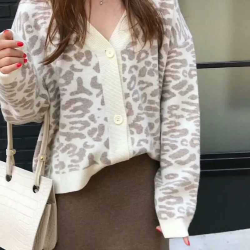 Female Long Sleeve Loose Oversized Outer Knitted Coat Manteau Femme Hiver Women Autumn Winter Leopard Cardigan Thick Sweater
Female Long Sleeve Loose Oversized Outer Knitted Coat Manteau Femme Hiver Women Autumn Winter Leopard Cardigan Thick Sweater