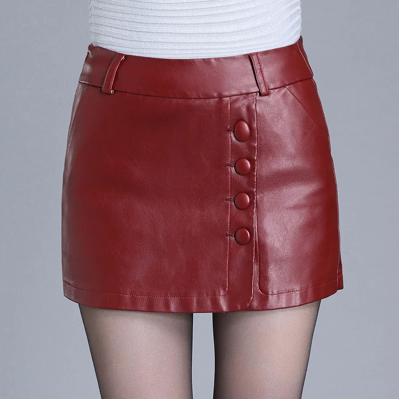 2019 Spring Autumn Woman Plus Size High Waist PU Faux Leather Shorts Red Black High Waist Package Hip Zipper Shorts Skirts
2019 Spring Autumn Woman Plus Size High Waist PU Faux Leather Shorts Red Black High Waist Package Hip Zipper Shorts Skirts