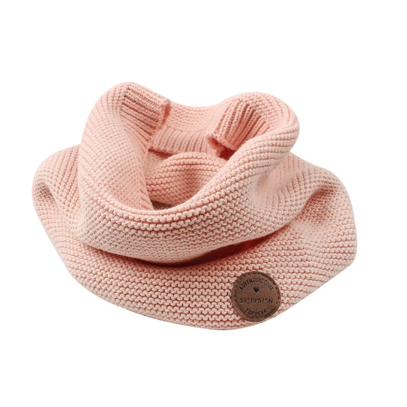 Cotton Soft Baby Scarf Casual Knitted Kids Safe Collar Scarf Solid Warm Baby Girls Scarf Autumn Winter 1-5Y Baby Boys Clothing (14)