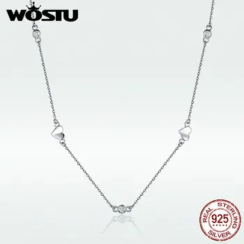 WOSTU 2020 New Arrival Authentic 925 Sterling Silver Necklace Simple Love Heart Necklace For Women Fashion Jewelry Gift BNN047
WOSTU 2020 New Arrival Authentic 925 Sterling Silver Necklace Simple Love Heart Necklace For Women Fashion Jewelry Gift BNN047