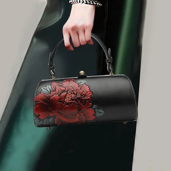 Noble Banquet Handbag Women Genuine Leather Top Leather Flower Small Top-handle Bag / Lady Party Shoulder Crossbody Messenger
Noble Banquet Handbag Women Genuine Leather Top Leather Flower Small Top-handle Bag / Lady Party Shoulder Crossbody Messenger