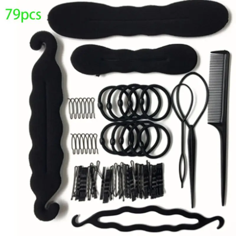 79Pcs/Set Women Multifunction DIY Hair Styling Tools Set Sweet Half Bun Maker French Twist Magic Modelling Hairdress Hairpin Kit
79Pcs/Set Women Multifunction DIY Hair Styling Tools Set Sweet Half Bun Maker French Twist Magic Modelling Hairdress Hairpin Kit