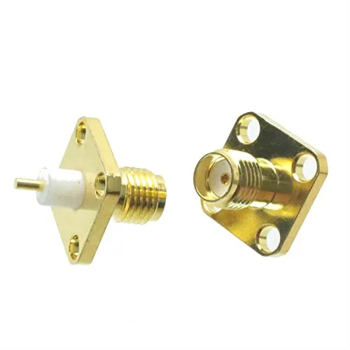 SMA Female Chassis Panel Mount 4 Holes flange PTFE deck Solder RF Coaxial Connectors
SMA Female Chassis Panel Mount 4 Holes flange PTFE deck Solder RF Coaxial Connectors
