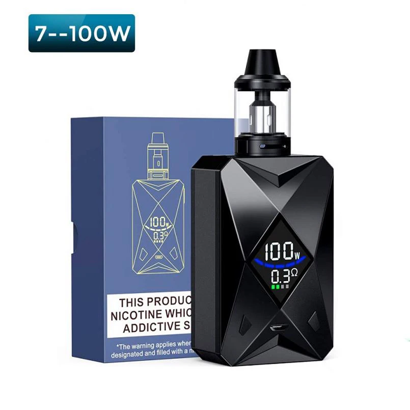 M6 100W box mod huge vapor kit 2000mah buid in battery with 2.0ml Atomizer vaporizer vape pen Electronic Cigarette kits