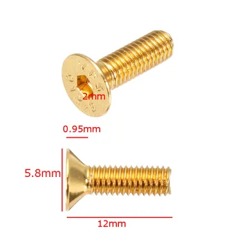 10Pcs M3AH1 M3*10 Countersunk Flat Head Hex Hexagon Socket Screws Steel Alloy Titanium Plating Gold
10Pcs M3AH1 M3*10 Countersunk Flat Head Hex Hexagon Socket Screws Steel Alloy Titanium Plating Gold