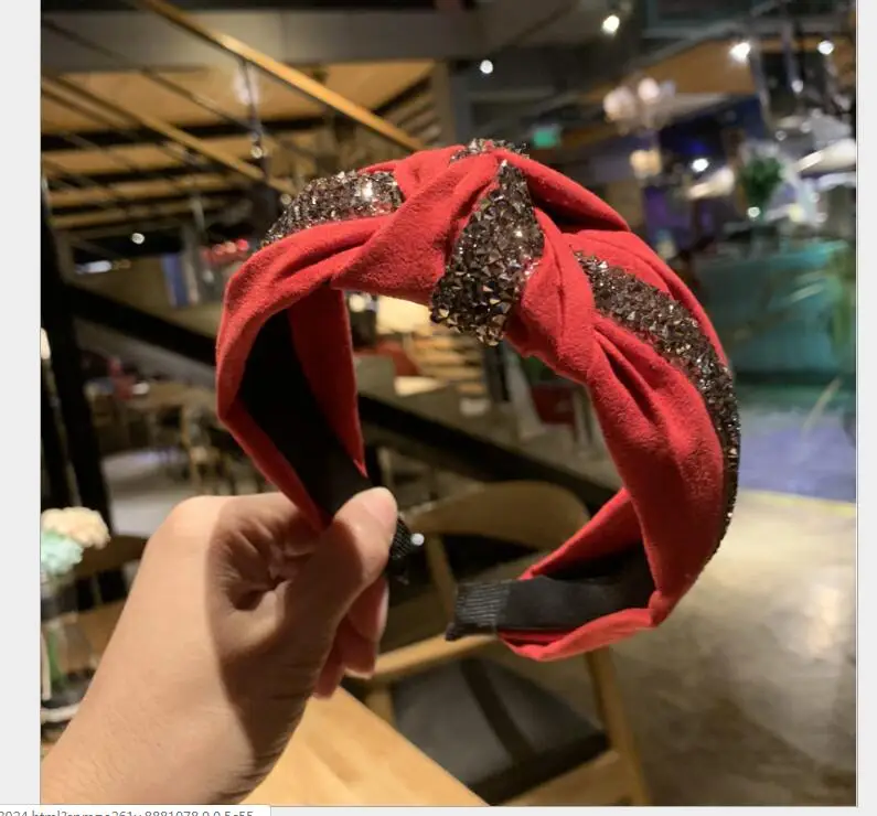 women Drill strip fabric knotted hairpins hairbands shiny wide-brimmed headdress new headband
women Drill strip fabric knotted hairpins hairbands shiny wide-brimmed headdress new headband
