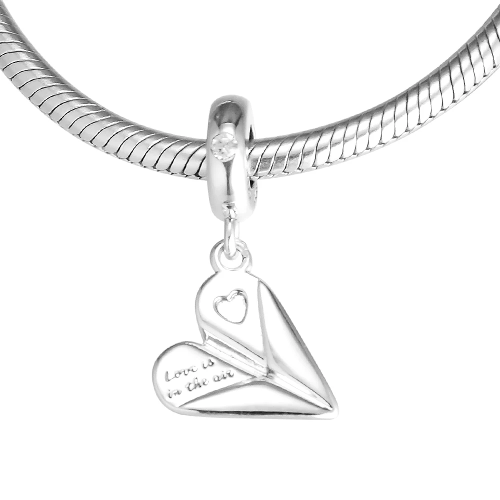 CKK Silver 925 Jewelry Heart Paper Plane Hanging Charm Beads Fits Original Bracelets & Bangel Fashion Gift
CKK Silver 925 Jewelry Heart Paper Plane Hanging Charm Beads Fits Original Bracelets & Bangel Fashion Gift