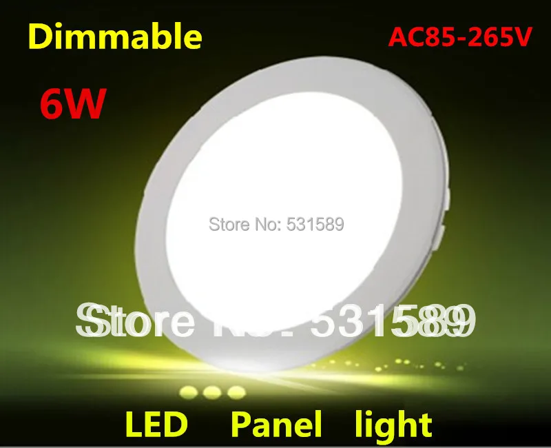 Wholesale50pcs/Lot 6W Dimmable Round led panel light AC85-265V ceiling Light 520lumens, Free Shipping
Wholesale50pcs/Lot 6W Dimmable Round led panel light AC85-265V ceiling Light 520lumens, Free Shipping