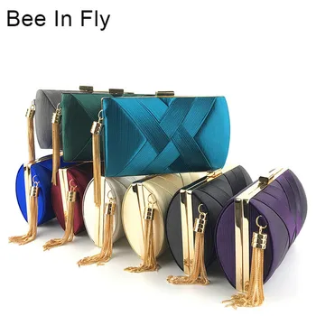 Bee In Fly Women's Elegant Tassel Pendant Silk Evening Party Clutch Bags Bridal Wedding Purse
Bee In Fly Women's Elegant Tassel Pendant Silk Evening Party Clutch Bags Bridal Wedding Purse